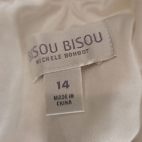 BRAND NEW BISOU BISOU V-NECKLINE TEXTURED SHEATH DRESS - Picture 11 of 12